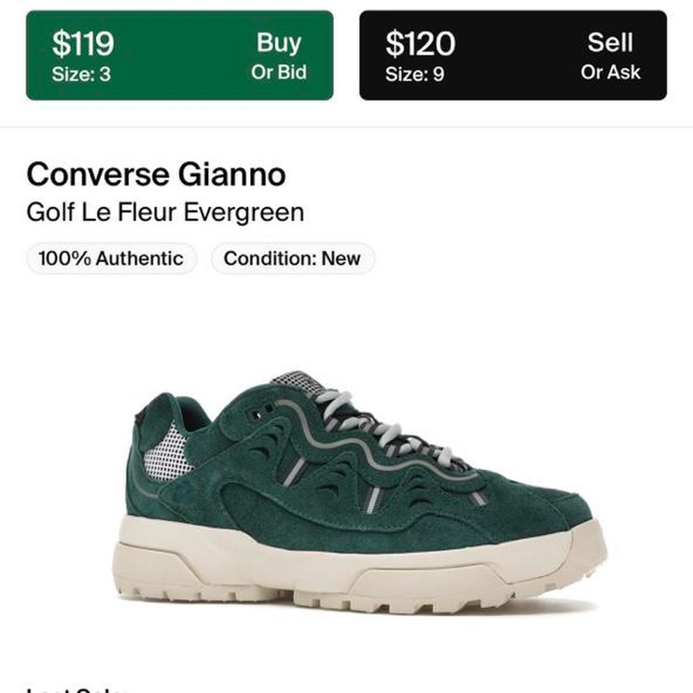CONVERSE X LE FLEUR GREEN ON GREEN